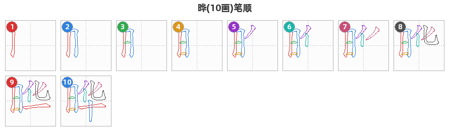 晔笔顺分解图