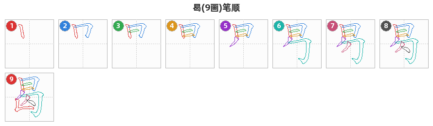 曷笔顺分解图