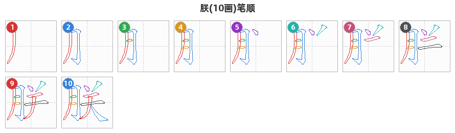 朕笔顺分解图
