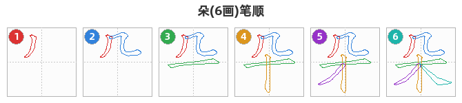 朵笔顺分解图