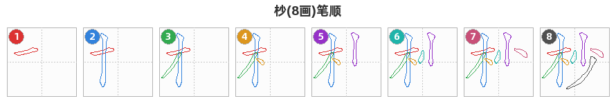 杪笔顺分解图