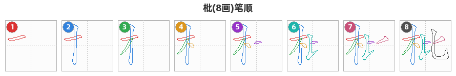 枇笔顺分解图
