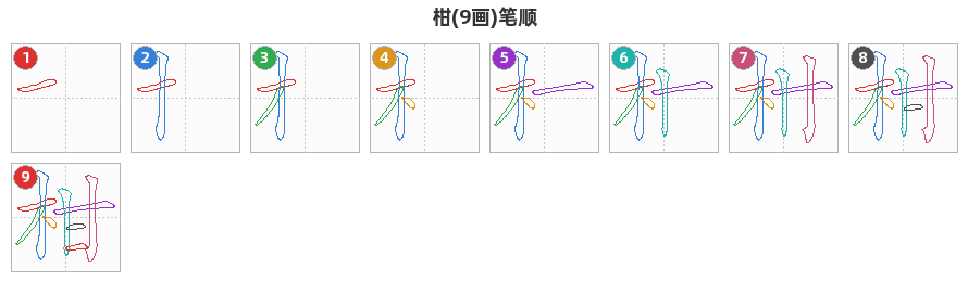 柑笔顺分解图