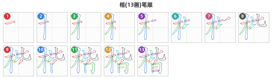 楷笔顺分解图