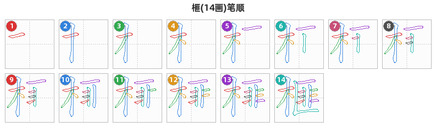 榧笔顺分解图