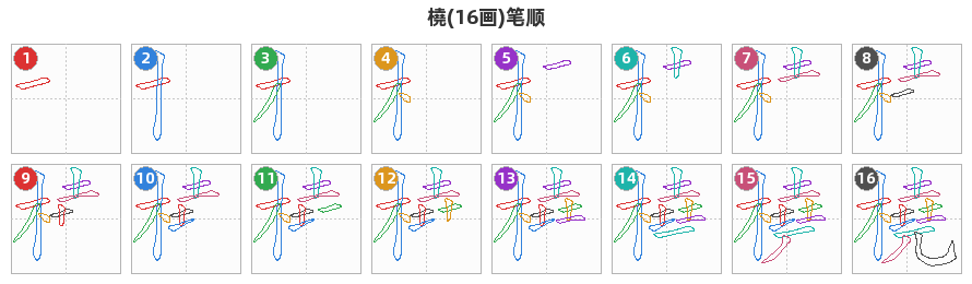 橈笔顺分解图