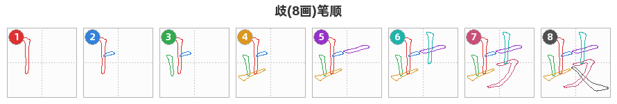 歧笔顺分解图