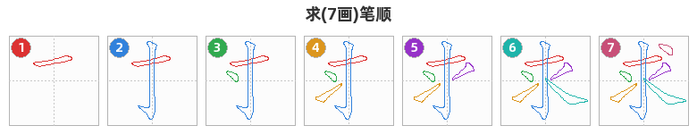 求笔顺分解图