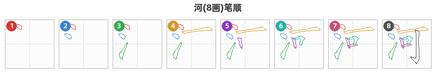 河笔顺分解图