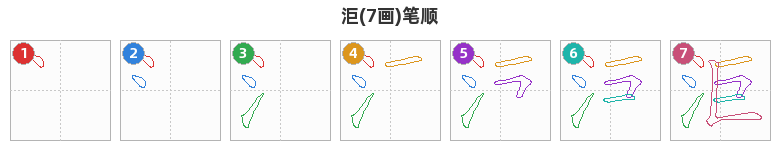 洰笔顺分解图