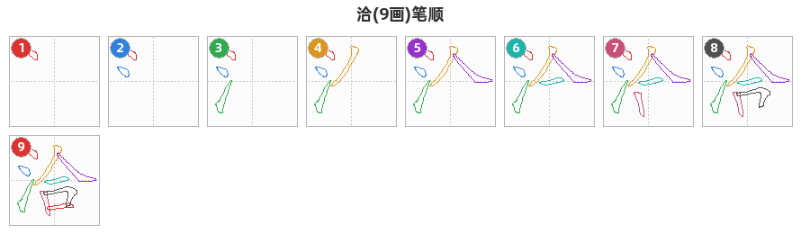 洽笔顺分解图