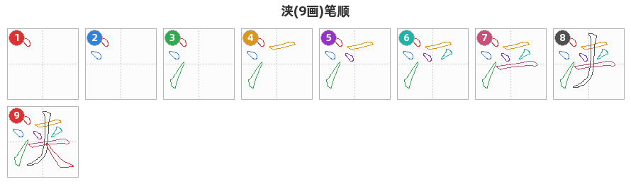 浃笔顺分解图