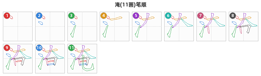 淹笔顺分解图