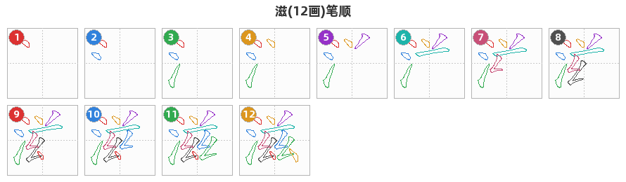 滋笔顺分解图