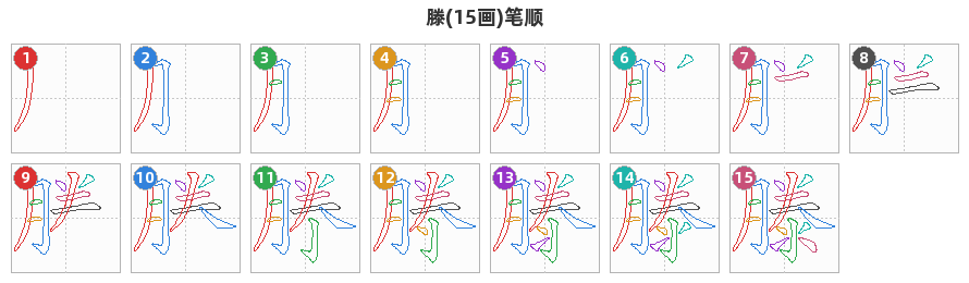 滕笔顺分解图
