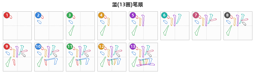 滥笔顺分解图