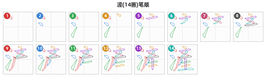 滻笔顺分解图