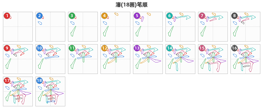 瀋笔顺分解图