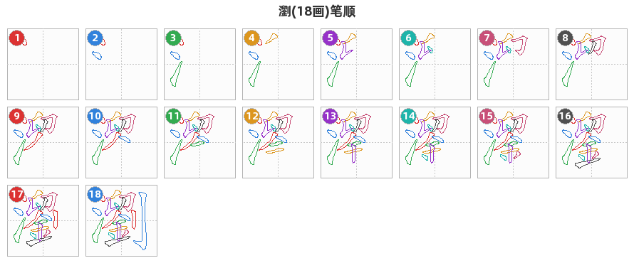 瀏笔顺分解图