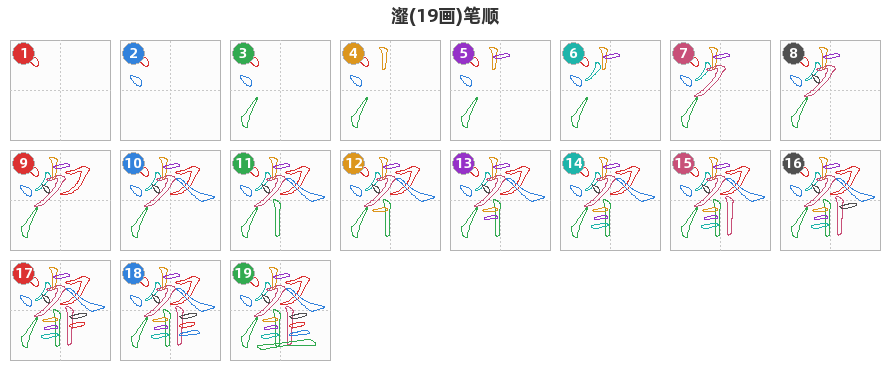 瀣笔顺分解图