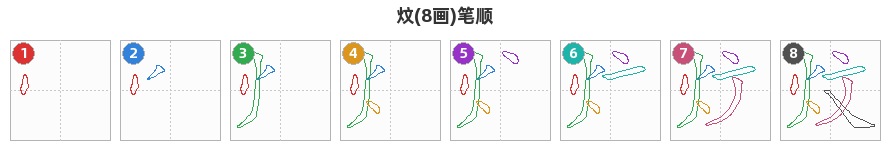 炆笔顺分解图