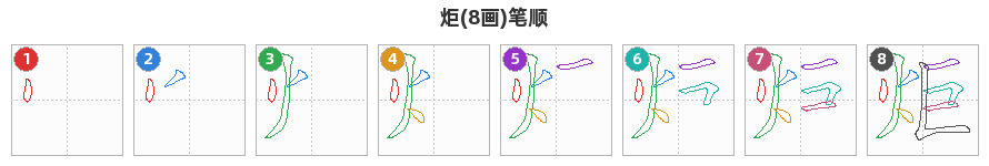 炬笔顺分解图