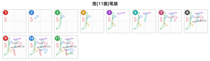 焐笔顺分解图