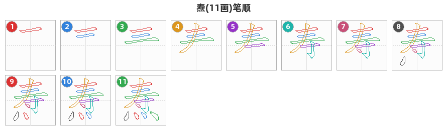 焘笔顺分解图