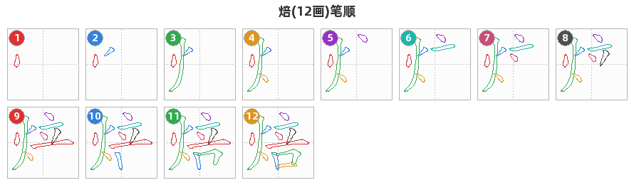 焙笔顺分解图