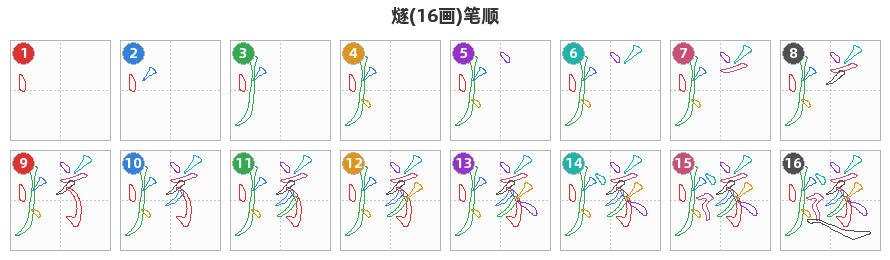 燧笔顺分解图