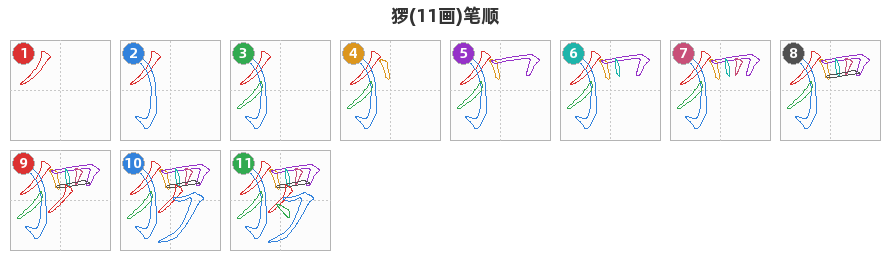 猡笔顺分解图