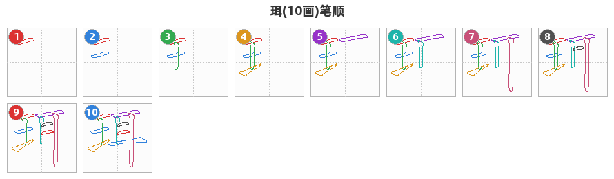 珥笔顺分解图