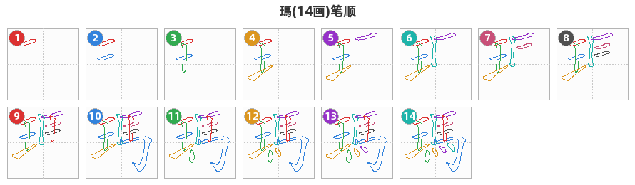 瑪笔顺分解图