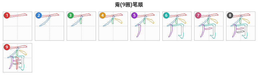 甭笔顺分解图