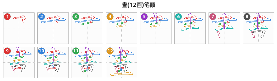 畫笔顺分解图