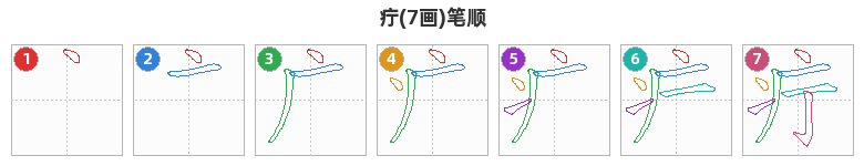 疔笔顺分解图