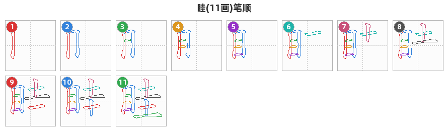 眭笔顺分解图