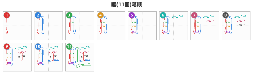 眶笔顺分解图