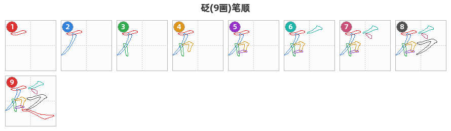 砭笔顺分解图
