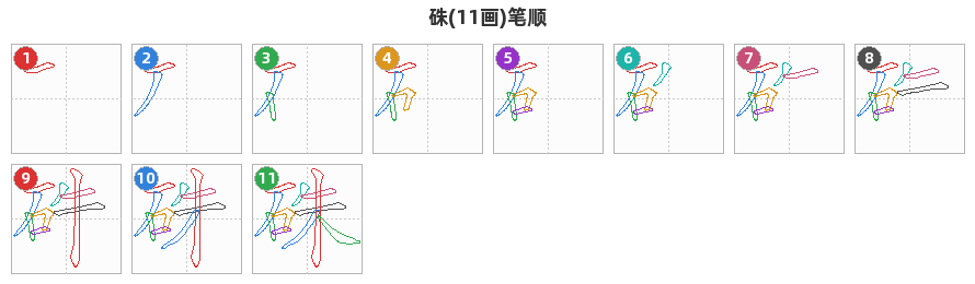 硃笔顺分解图