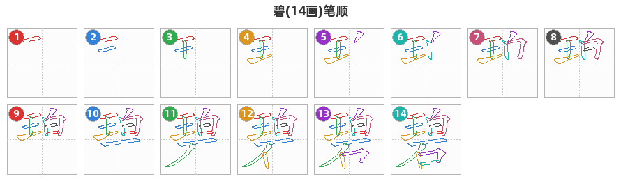 碧笔顺分解图