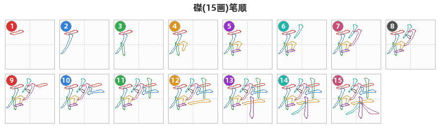 磔笔顺分解图