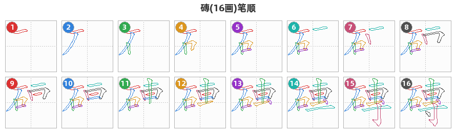 磚笔顺分解图