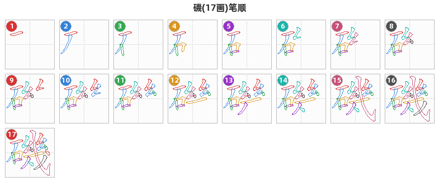 磯笔顺分解图