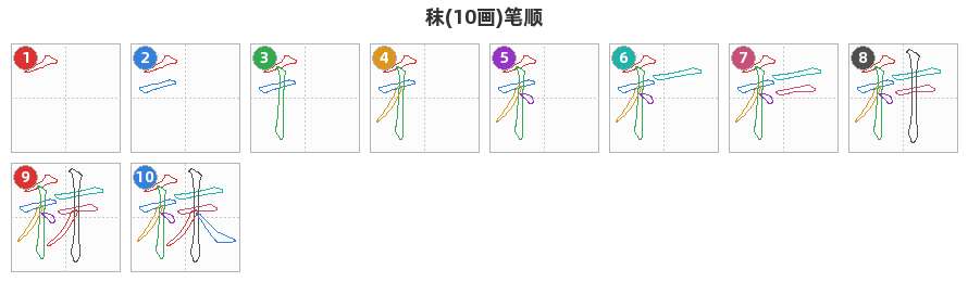 秣笔顺分解图