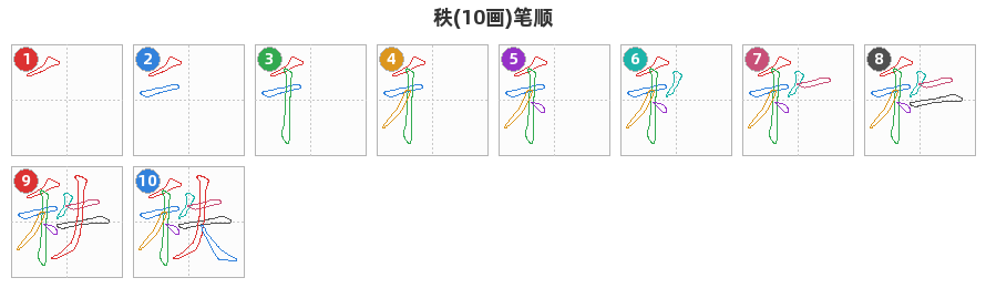 秩笔顺分解图