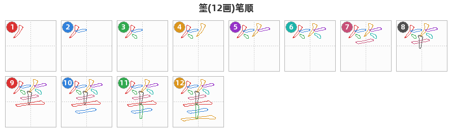 筀笔顺分解图