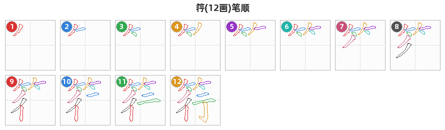 筕笔顺分解图