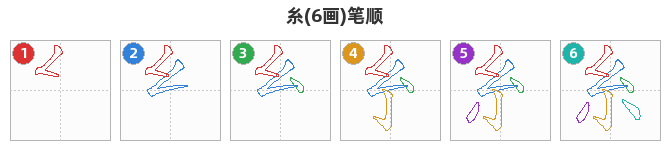 糸笔顺分解图