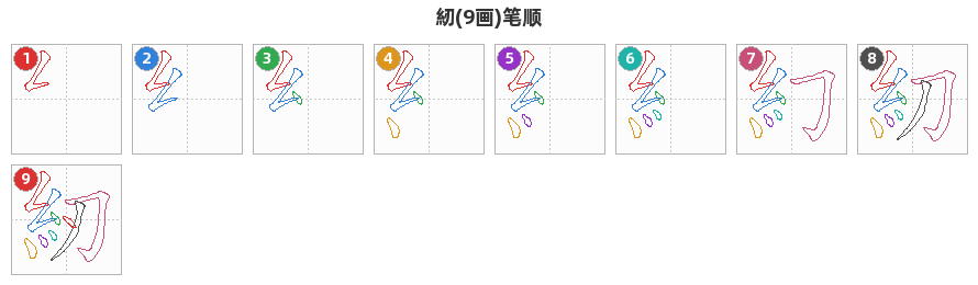 紉笔顺分解图